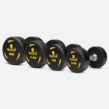 NUCCLR rubber dumbbell set 12.5-20 KG 